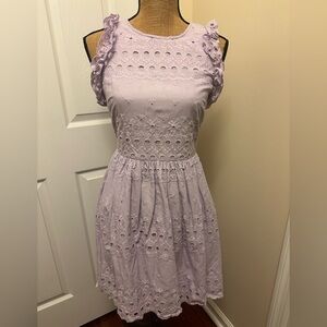 Kate Spade Purple Eyelet Sleeveless Dress size 4